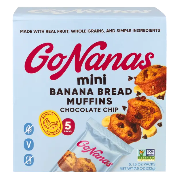 Chocolate Chip Banana Bread Mini Muffins - 5 ct