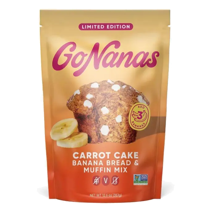 GoNanas Easter Carrot Cake Banana Bread and Muffin Mix, 12.6oz