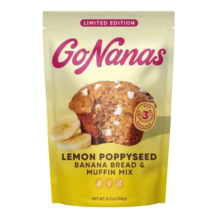 GoNanas Easter Lemon Poppyseed Banana Bread Mix, 12.3oz