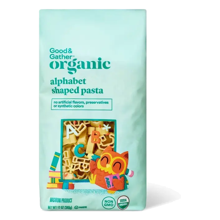 Alphabet Shaped Organic ' Pasta, 12oz