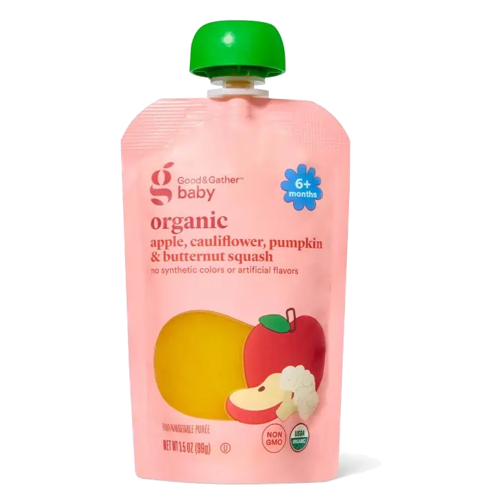 Apple Cauliflower Pumpkin & Butternut Squash Organic Baby Food Pouch - 3.5oz - Good & Gather™