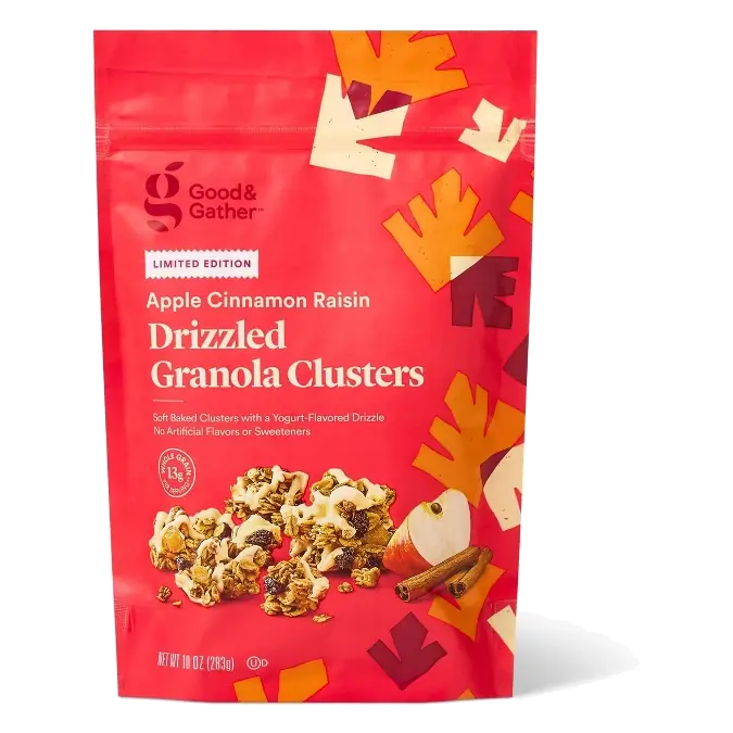 Apple Cinnamon Raisin Drizzled Granola Clusters - 10oz - Good & Gather