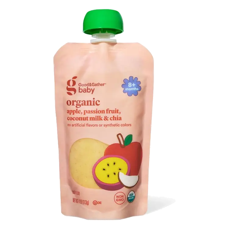 Apple Passion Fruit Coco Chia Baby Food Pouch - Brown - 4oz - Good & Gather™