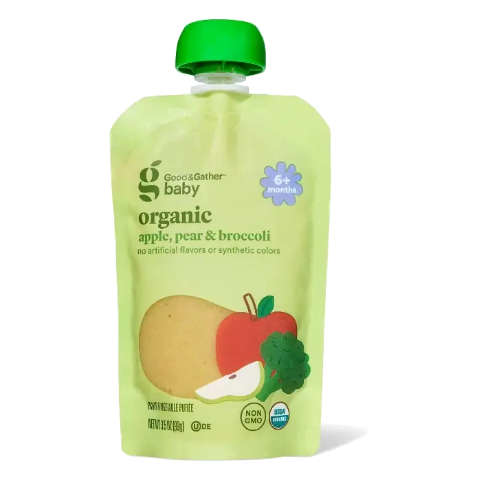 Apple Pear Broccoli Baby Food Pouch - 3.5oz - Good & Gather™