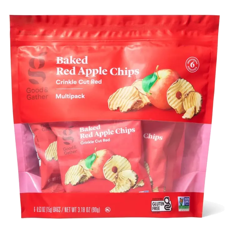 Baked Red Apple Chips - 3.18oz/6ct - Good & Gather™