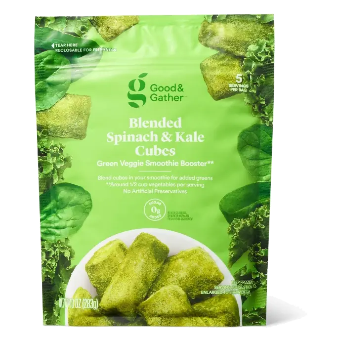 Blended Spinach and Kale Frozen Smoothie Booster Cubes - 10oz - Good & Gather™