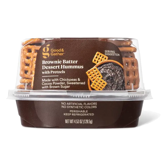 Brownie Batter Dessert Chocolate Hummus with Pretzels - 4.53oz - Good & Gather™