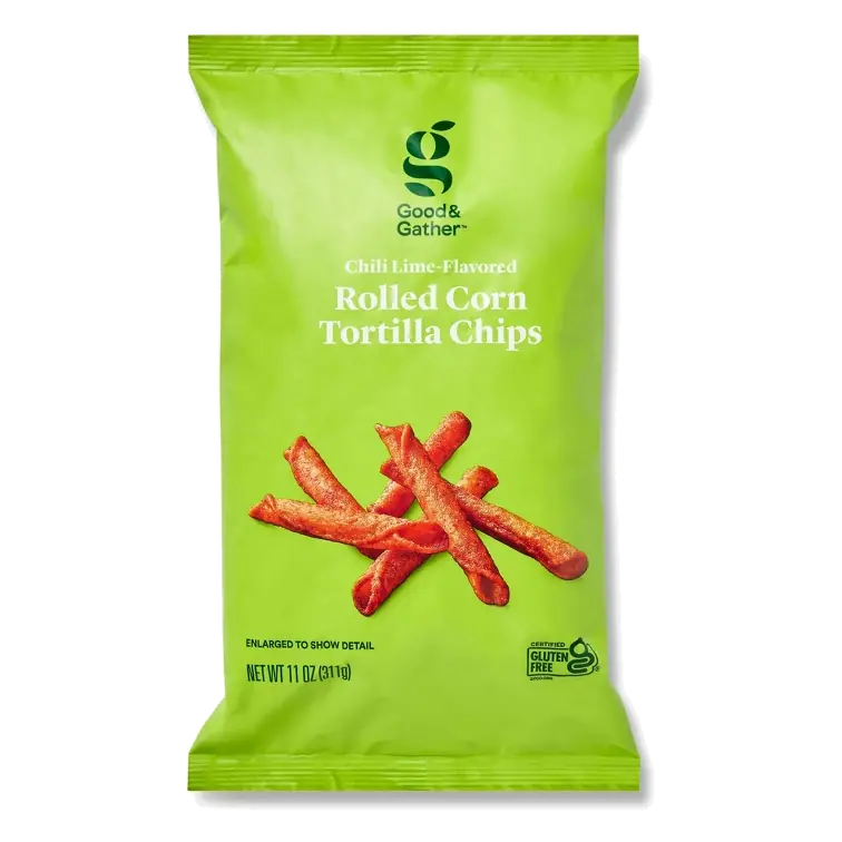 Chili Lime-Flavored Rolled Corn Tortilla Chips - 11oz - Good & Gather™