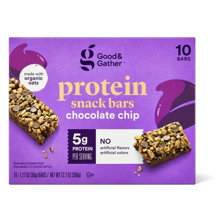 Chocolate Chip Kids' Protein Snack Bars, 12.7oz/10ct