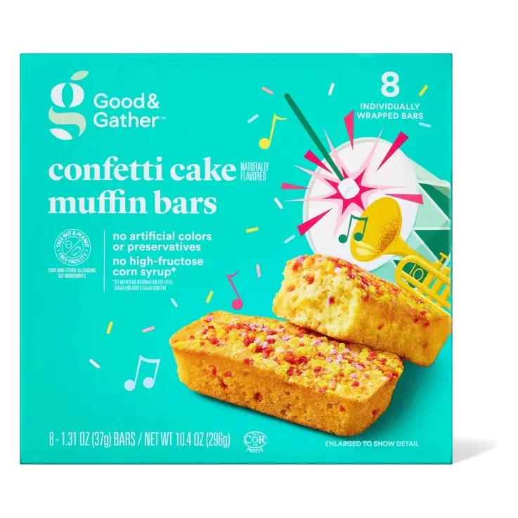 Confetti Cake Naturally Flavored Muffin Bars - 10.4oz/8ct - Good & Gather™