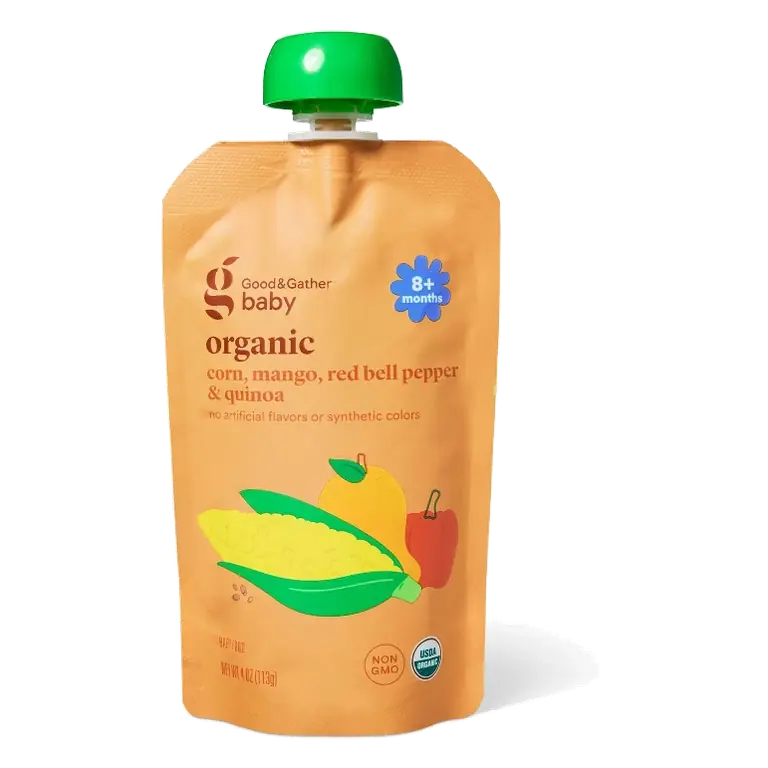 Corn Mango Red Bell Pepper Quinoa Food Tub Baby Snack - 4oz - Good & Gather™