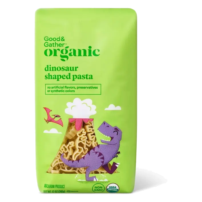 Dinosaur Shaped Organic Kids' Pasta, 12oz