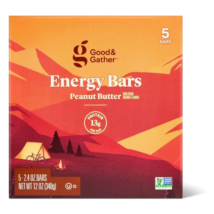 Energy Bar Peanut Butter - 13g Protein - 5ct - Good & Gather™