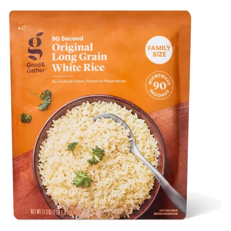 Family Size Original Long Grain White Rice Microwavable Pouch - 17.3oz - Good & Gather™