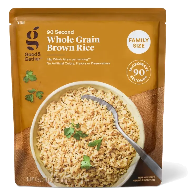 Family Size Whole Grain Brown Rice Microwavable Pouch - 17.3oz - Good & Gather™
