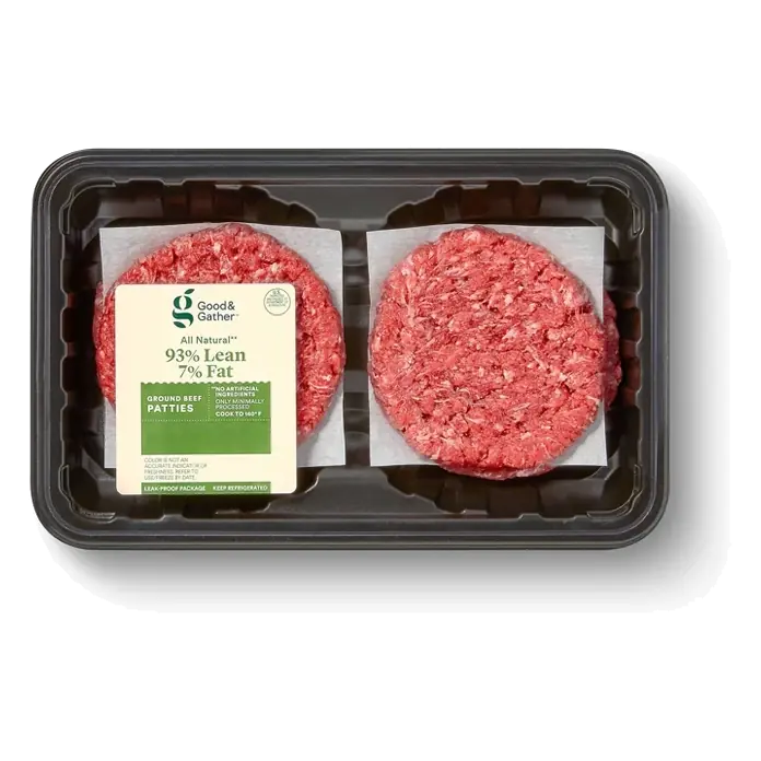 Fresh 93/7 Ground Beef Burger Patties - 1lb - Good & Gather™