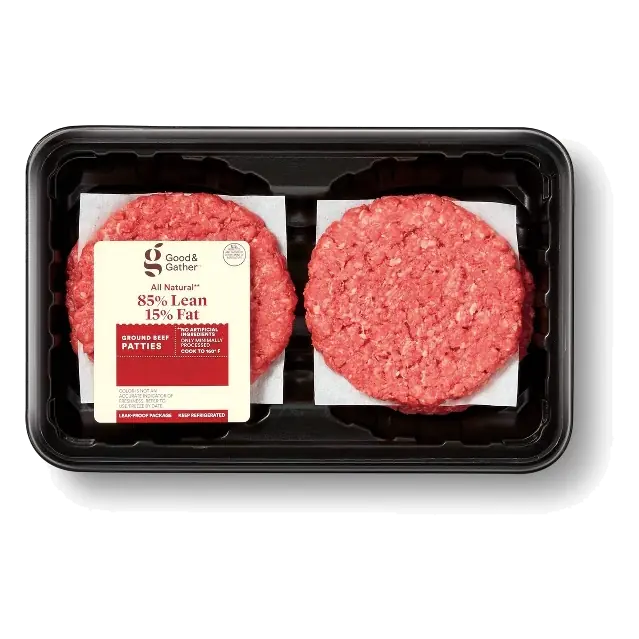 Fresh All Natural 85/15 Ground Round Burger Patties - 4pk/1lb - Good & Gather™