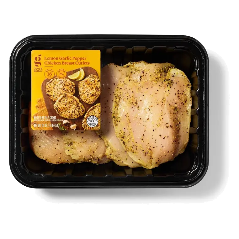 Fresh Lemon Garlic Pepper Chicken Breast Cutlet - 16oz/4ct - Good & Gather™