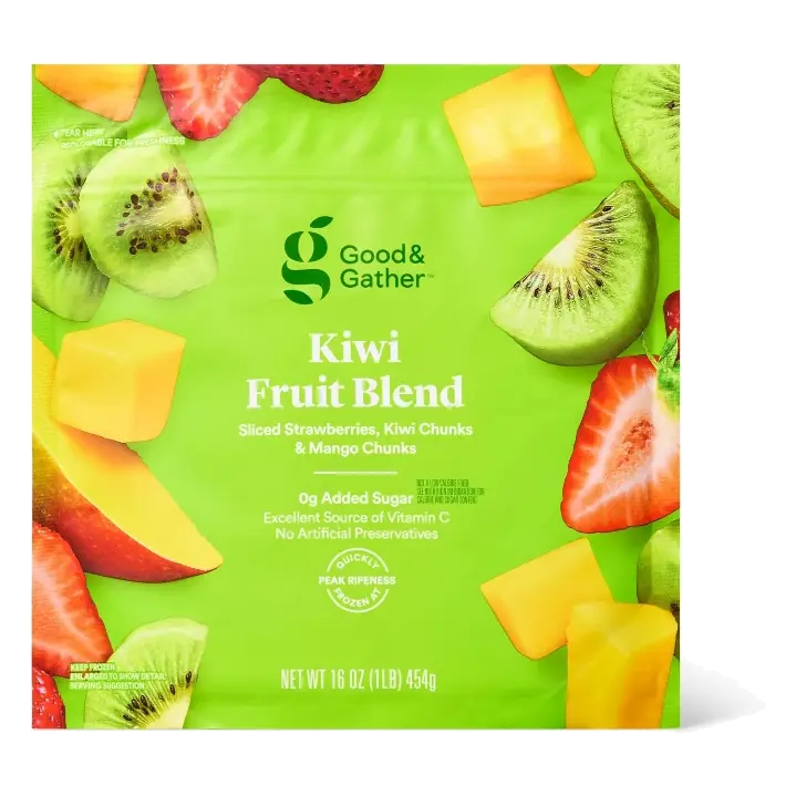 Frozen Kiwi Fruit Blend Sliced Strawberries, Kiwi Chunks& Mango Chunks - 16oz - Good & Gather™