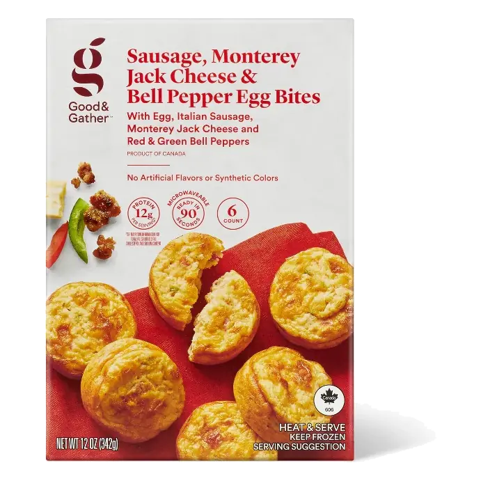 Frozen Sausage Monterey Jack Cheese & Bell Pepper Egg Bites - 12oz - Good & Gather™