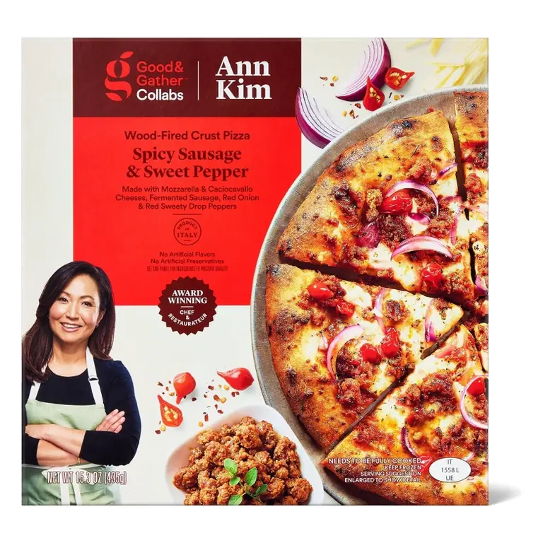 Frozen Wood-Fired Crust Spicy Sausage & Sweet Pepper Pizza - 15.3oz - Good & Gather™ Collabs | Ann Kim