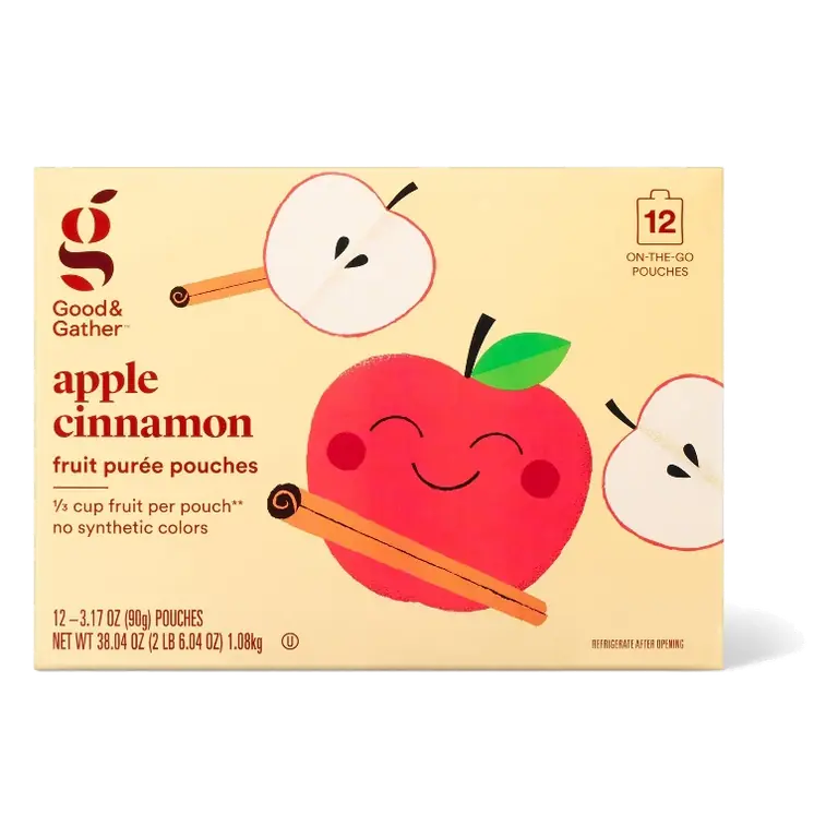 Good & Gather Apple Cinnamon Fruit Puree Applesauce Pouches - 12ct - Good & Gather™