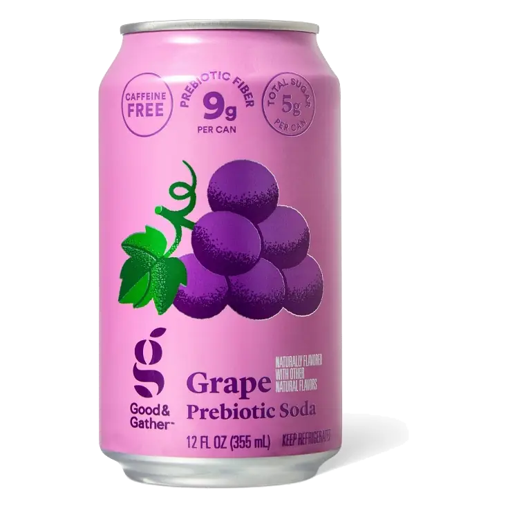 Grape Prebiotic Soda - 12 fl oz - Good & Gather™