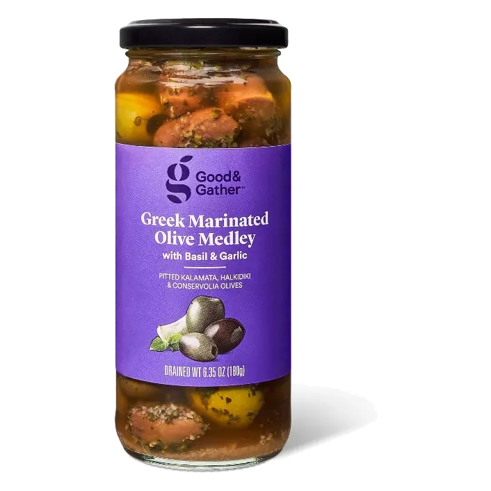 Greek Marinated Olive Medley with Basil and Garlic - 6.3oz - Good & Gather™