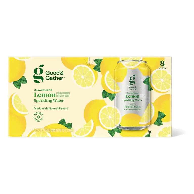 Lemon Sparkling Water - 8pk/12 fl oz Good & Gather™