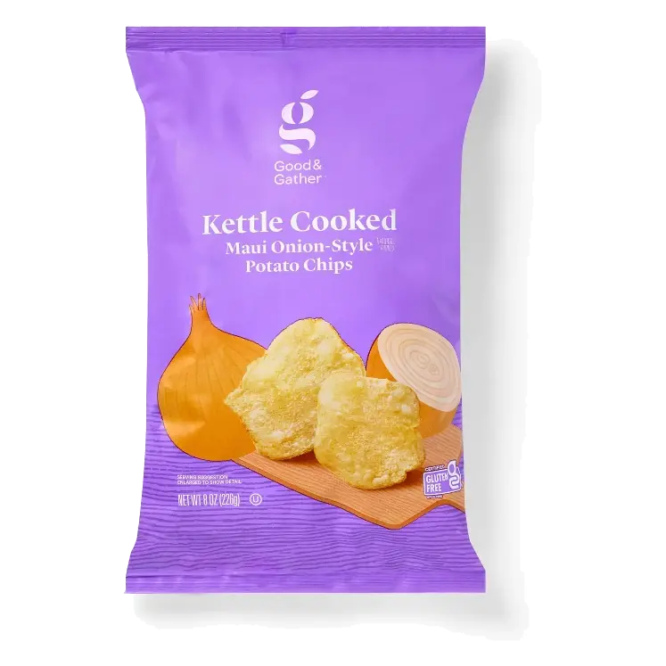 Maui Onion Kettle Cooked Potato Chips - 8oz - Good & Gather™