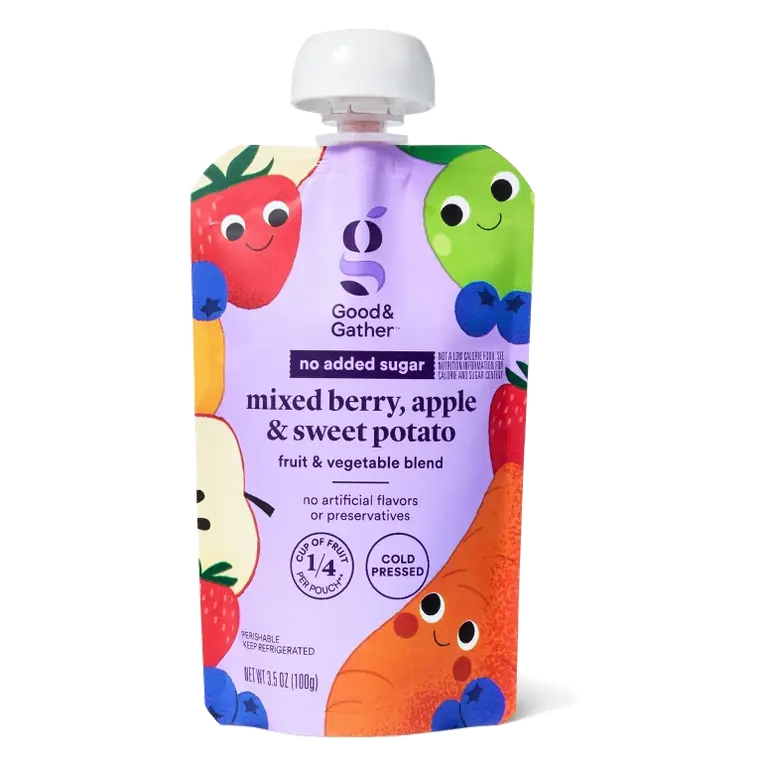 Mixed Berry, Apple & Sweet Potato Pouch - 3.5oz - Good & Gather™