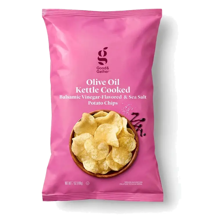 Olive Oil Kettle Cooked Potato Chips Balsamic Vinegar & Sea Salt - 7oz - Good & Gather™
