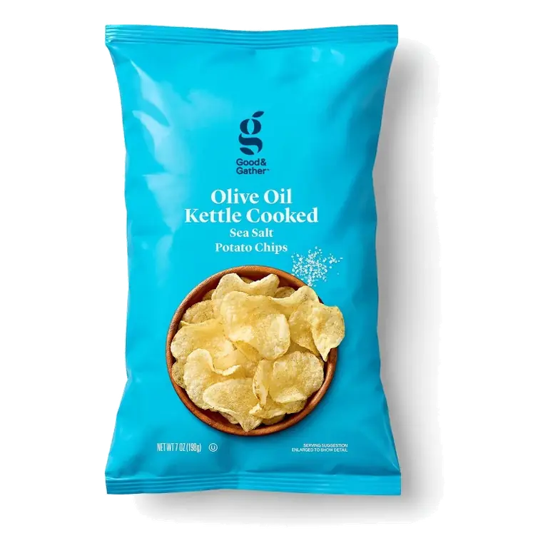 Olive Oil Kettle Cooked Potato Chips Sea Salt - 7oz - Good & Gather™