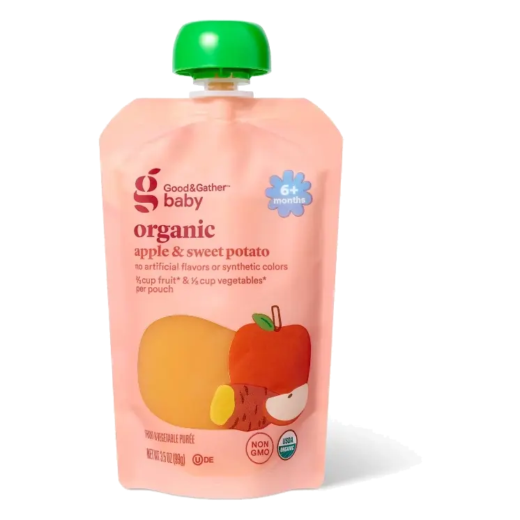 Organic Apple Sweet Potato Baby Food Pouch - 3.5oz - Good & Gather™