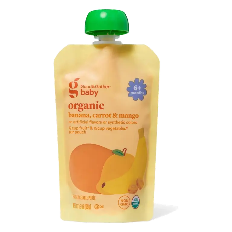 Organic Banana Carrot Mango Baby Food Pouch - 3.5oz - Good & Gather™