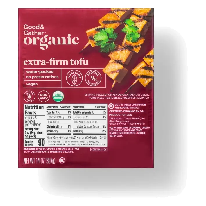 Organic Extra-Firm Gluten Free Plant Based Tofu - 14oz - Good & Gather™