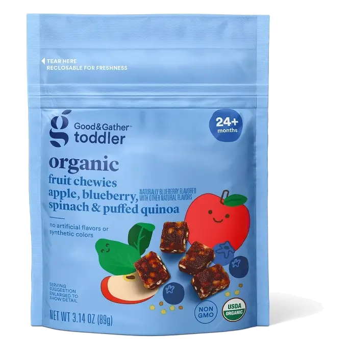 Organic Fruit & Veggie Bites - Blueberry Spinach Quinoa - 3.14oz - Good & Gather™