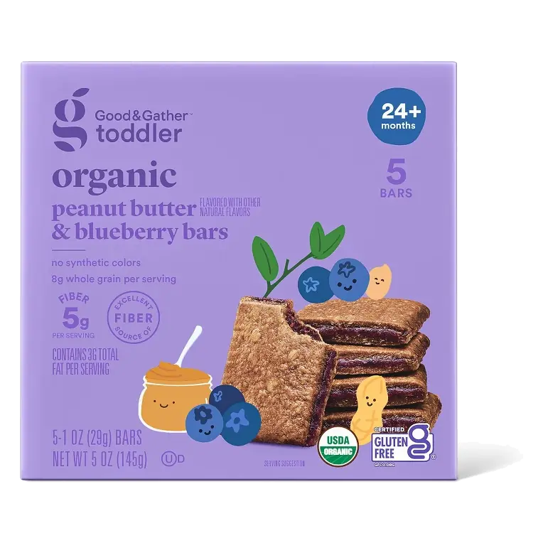 Organic Peanut Butter & Blueberry Sandwich Bar, 145gm