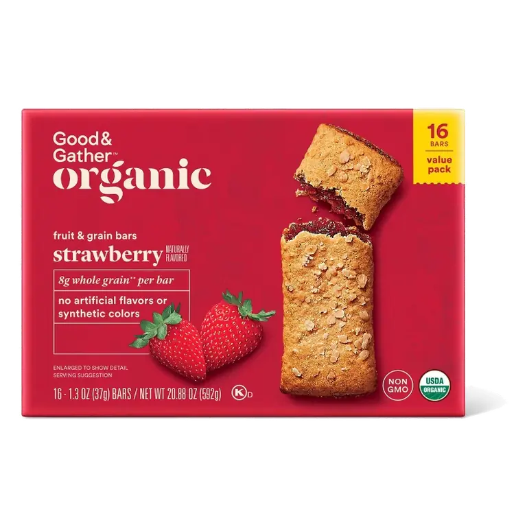 Organic Strawberry Fruit & Grain Snack Bars Value Pack - 20.8oz/16ct - Good & Gather™