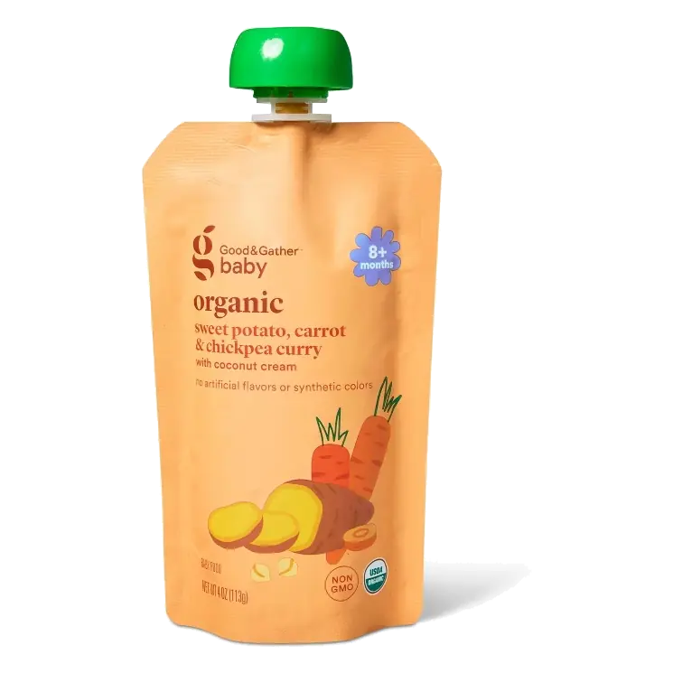 Organic Sweet Potato Carrot & Chickpea Curry Baby Food Pouch - 4oz - Good & Gather™