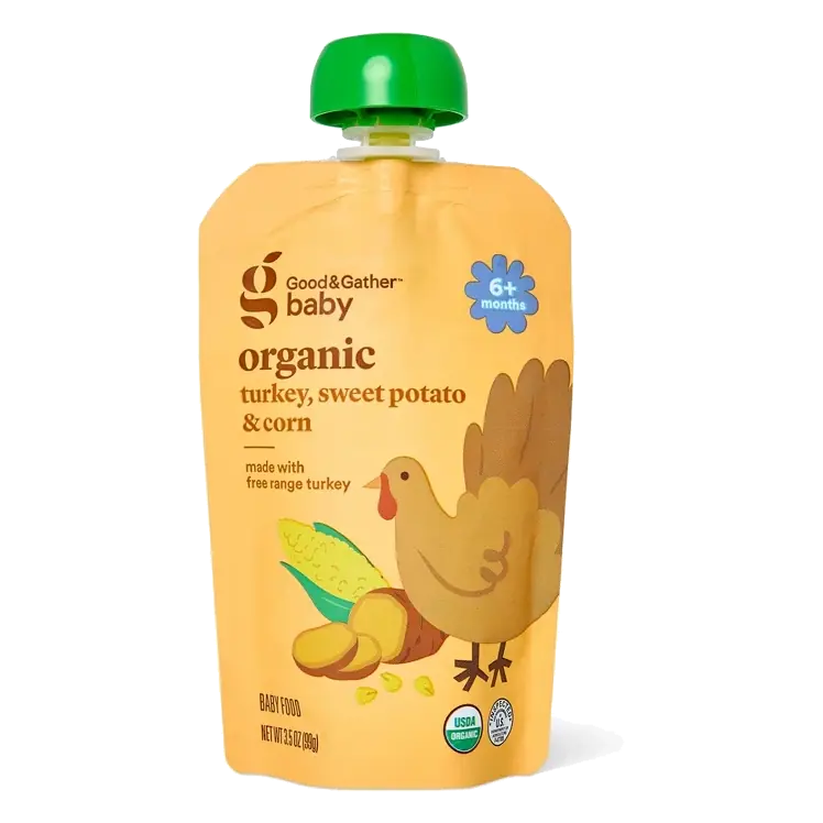 Organic Turkey Sweet Potato Corn Baby Food Pouch - 3.5oz - Good & Gather™