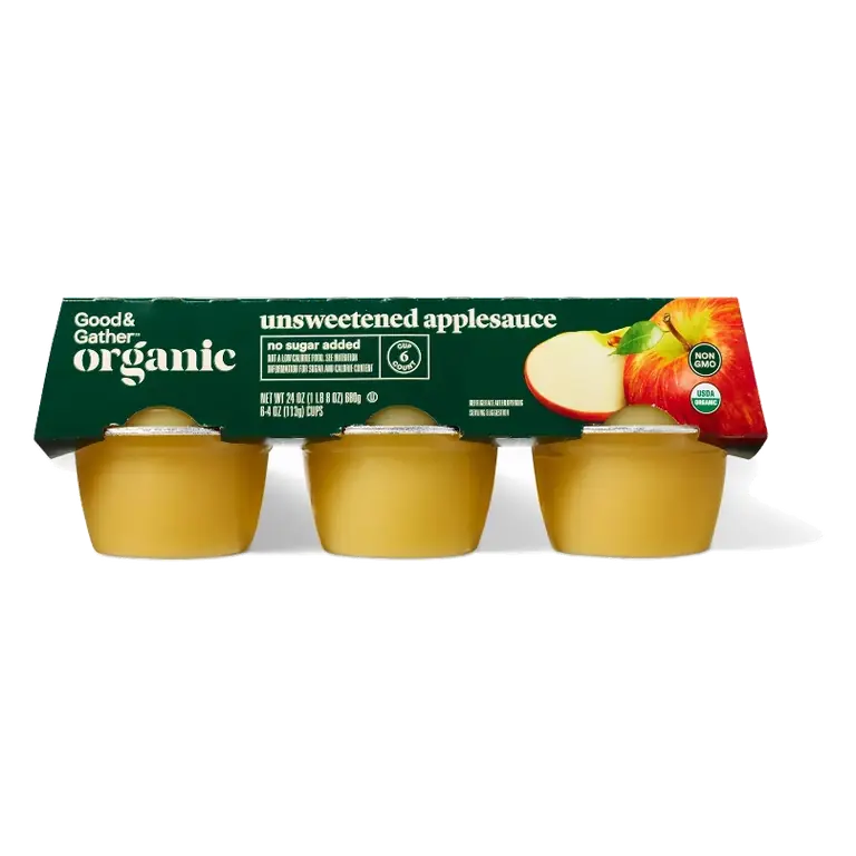 Organic Unsweetened Applesauces Cups - 24oz/ 6ct - Good & Gather™