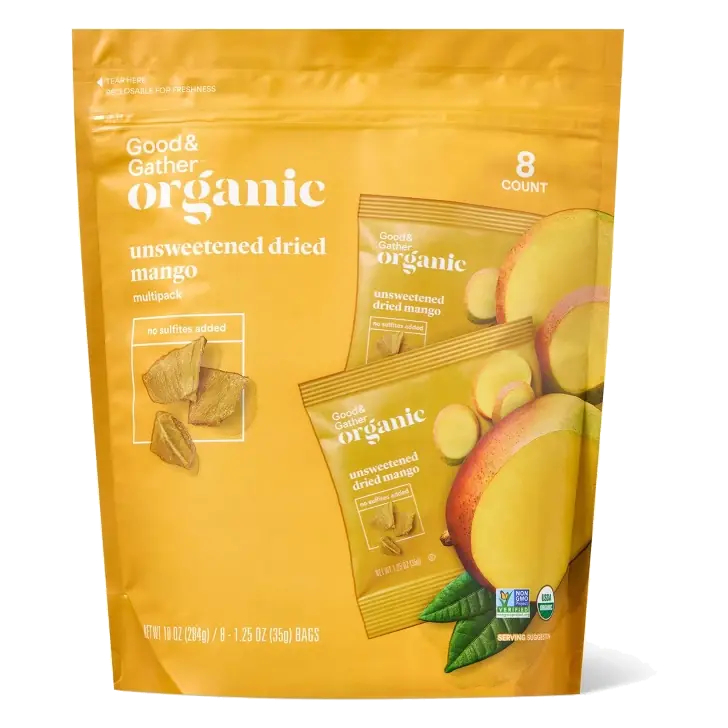 Organic Unsweetened Dried Mango Multipack - 10oz/8ct - Good & Gather™