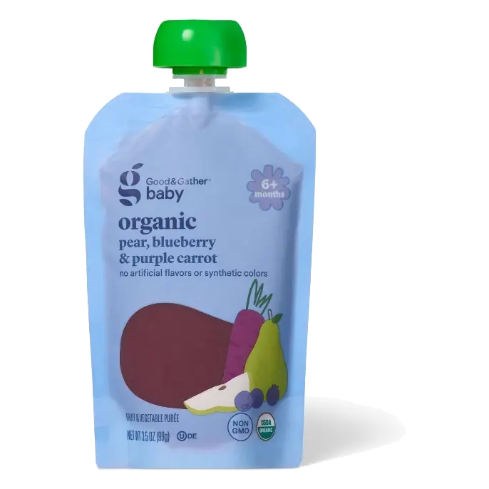 Pear Blueberry Purple Carrot Pouch - Berry Purple - 3.5oz - Good & Gather™
