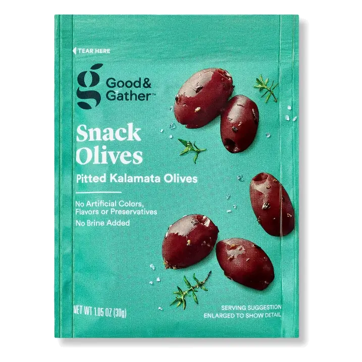 Pitted Kalamata Olives Snack Pouch - 1.05oz - Good & Gather™