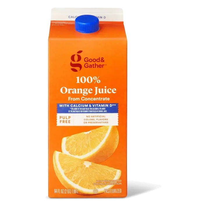 Pulp Free 100% Orange Juice From Concentrate w/ Calcium & Vitamin D - 64 fl oz - Good & Gather™