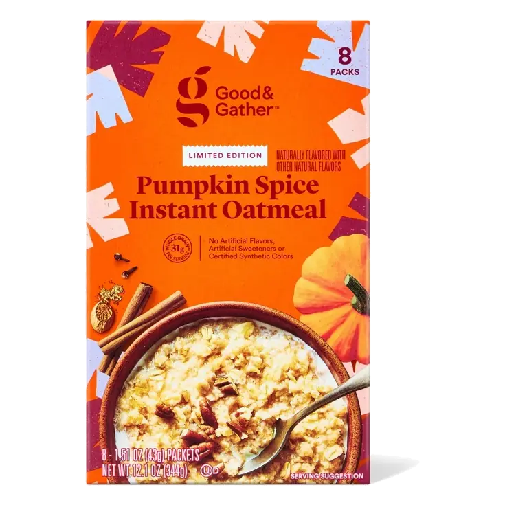 Pumpkin Spice Naturally Flavored with Other Flavors Instant Oatmeal - 12.1oz - Good & Gather