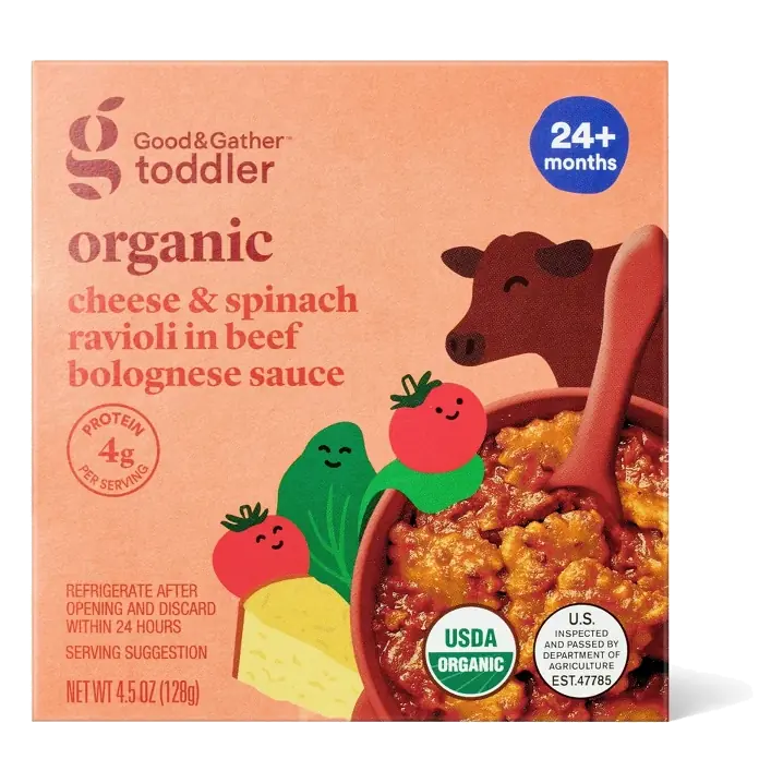 Organic Cheese & Spinach Ravioli in Beef Bolognese Sauce - 4.5oz - Good & Gather™
