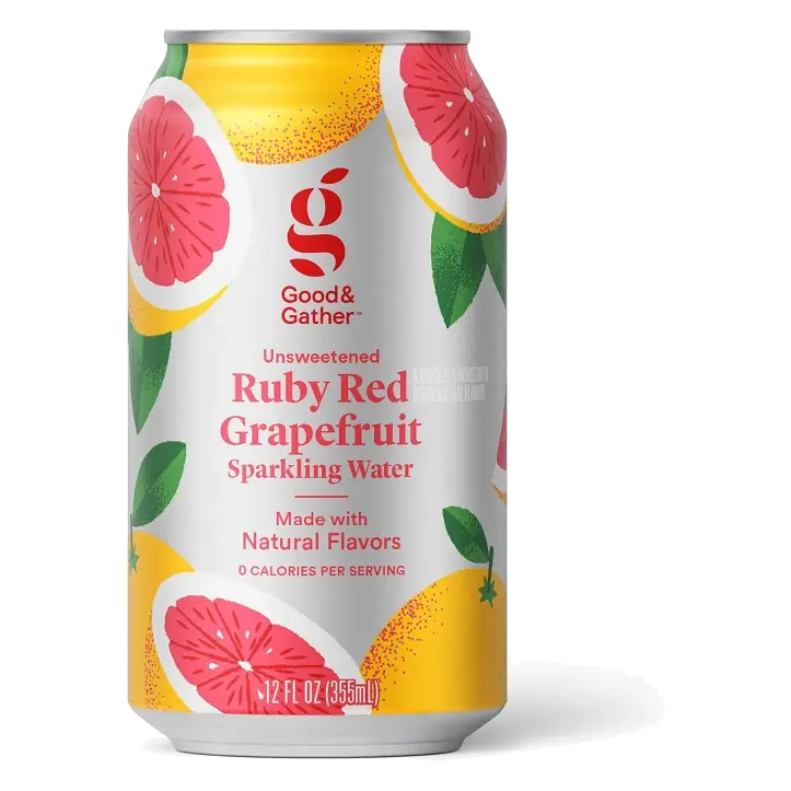 Ruby Red Grapefruit Sparkling Water Unsweetened, 12 fl oz Good & Gather