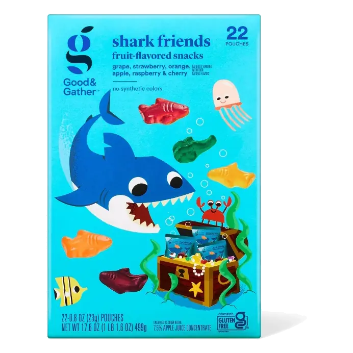 Shark Friends Fruit Flavored Snacks - 17.6oz/22ct - Good & Gather™